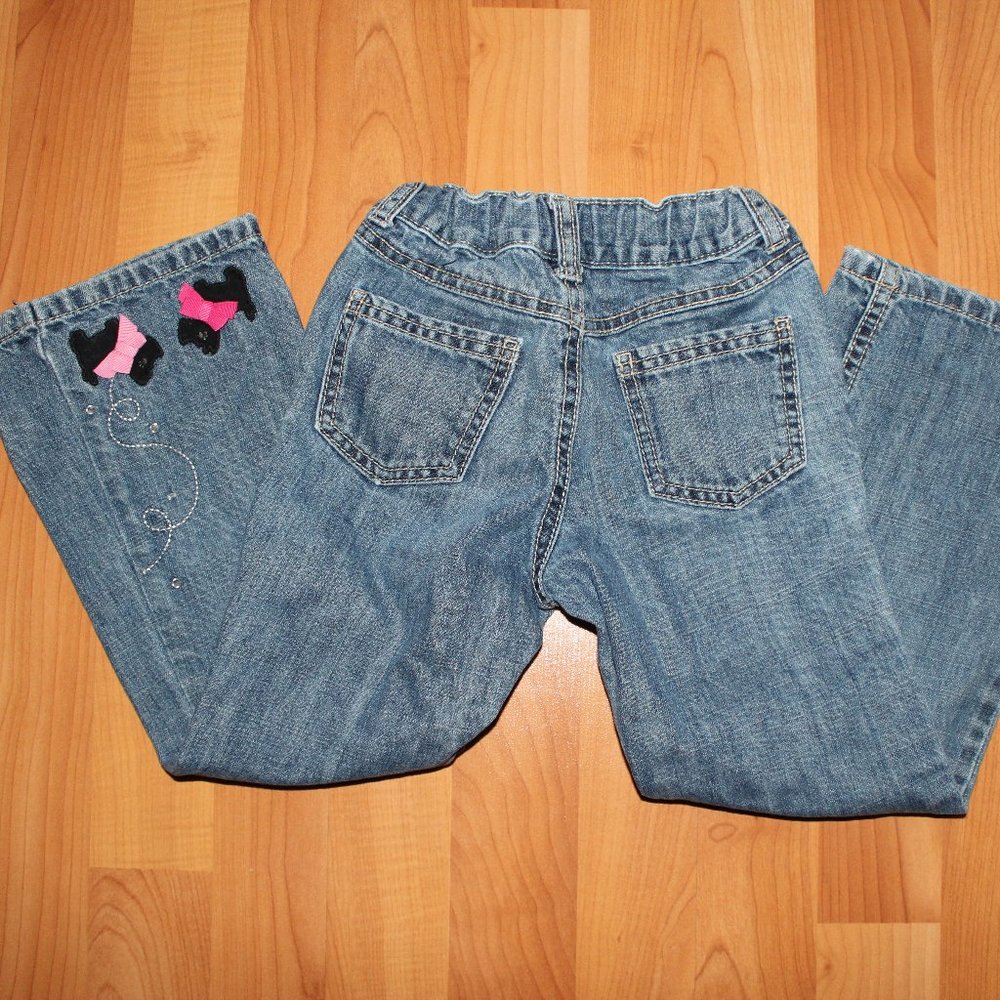 Gymboree 5T Blue Light Wash Boot Cut Jeans Puppy - Picture 3 of 12